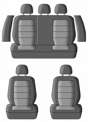 5 399 р. Чехлы сидений Lord Autofashion Дублин (жаккард, 60/40, раздельная задняя спинка, отдельные бока, 3П-образ. подголовника) Mitsubishi Lancer 9 CS седан 1-ый рестайлинг (2003-2005) (Чёрный, Ёж синий)  с доставкой в г. Вологда. Увеличить фотографию 3