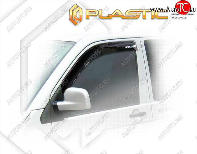 1 839 р. Дефлектора окон CA-Plastic Volkswagen Caravelle T5 дорестайлинг (2002-2009) (Classic полупрозрачный, Без хром. молдинга)  с доставкой в г. Вологда