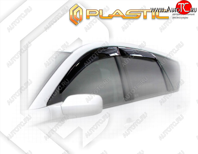 1 999 р. Дефлектора окон CA-Plastic  Toyota Caldina  T240 (2005-2007) универсал рестайлинг (Classic полупрозрачный, Без хром. молдинга, Крепление на скотч)  с доставкой в г. Вологда