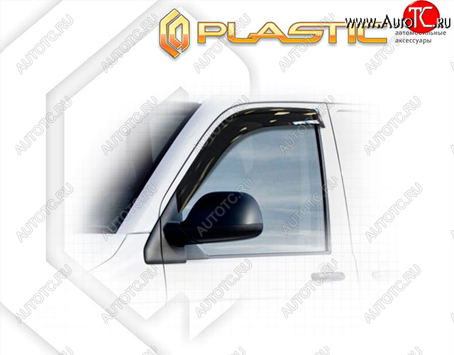 1 839 р. Дефлектора окон CA-Plastic  Volkswagen Multivan  T5 (2009-2015) рестайлинг (Classic полупрозрачный, Без хром. молдинга)  с доставкой в г. Вологда