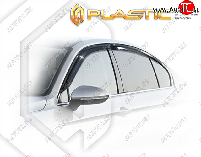 2 299 р. Дефлектора окон CA-Plastic Volkswagen Passat B8 седан дорестайлинг (2015-2019) (Classic полупрозрачный)  с доставкой в г. Вологда
