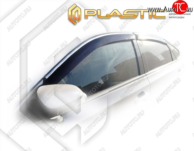 1 999 р. Дефлектора окон CA-Plastic Toyota Avalon 4 Правый руль (2012-2015) (Classic полупрозрачный, Без хром. молдинга)  с доставкой в г. Вологда