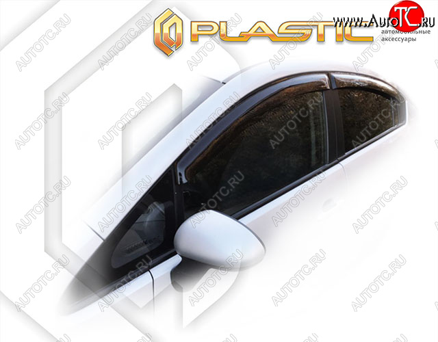 1 999 р. Дефлектора окон (Американская сборка) CA-Plastic KIA Rio 3 QB дорестайлинг седан (2011-2015) (Classic полупрозрачный)  с доставкой в г. Вологда
