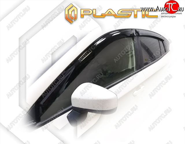 2 199 р. Дефлектора окон CA-Plastic Subaru Impreza GT хэтчбэк рестайлинг (2019-2025) (Classic полупрозрачный, Без хром. молдинга)  с доставкой в г. Вологда