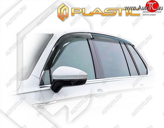 2 099 р. Дефлектора окон CA-Plastic Volkswagen Tiguan Mk2 рестайлинг (2020-2022) (Classic полупрозрачный, Без хром. молдинга)  с доставкой в г. Вологда