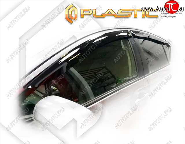 1 999 р. Дефлектора окон CA-Plastic Toyota Aqua P10 2-ой рестайлинг (2017-2021) (Classic полупрозрачный, Без хром. молдинга)  с доставкой в г. Вологда
