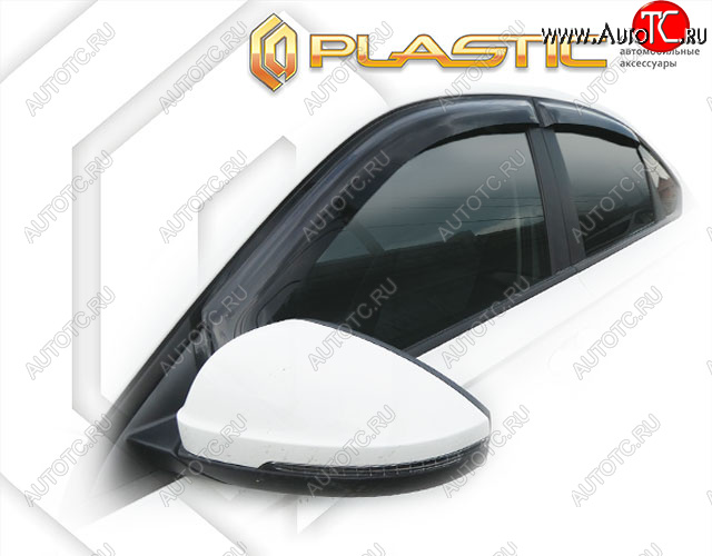1 999 р. Дефлектора окон CA-Plastic Volkswagen e-Lavida (2018-2023) (Classic полупрозрачный, Без хром. молдинга)  с доставкой в г. Вологда