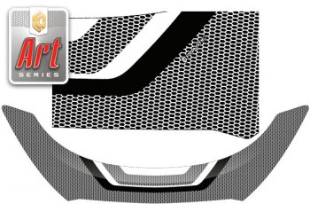 Дефлектор капота CA-Plastic Exclusive Hyundai IX35  LM (2009-2018) дорестайлинг, рестайлинг (Art белая)