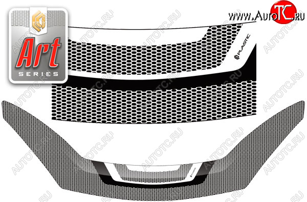 2 479 р. Дефлектор капота CA-Plastic  Renault Sandero  (BS) (2009-2014) (Art серебро)  с доставкой в г. Вологда