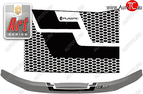 3 199 р. Дефлектор капота CA-Plastic exclusive  Toyota Land Cruiser  J300 (2021-2025) дорестайлинг (серия Art серебро)  с доставкой в г. Вологда