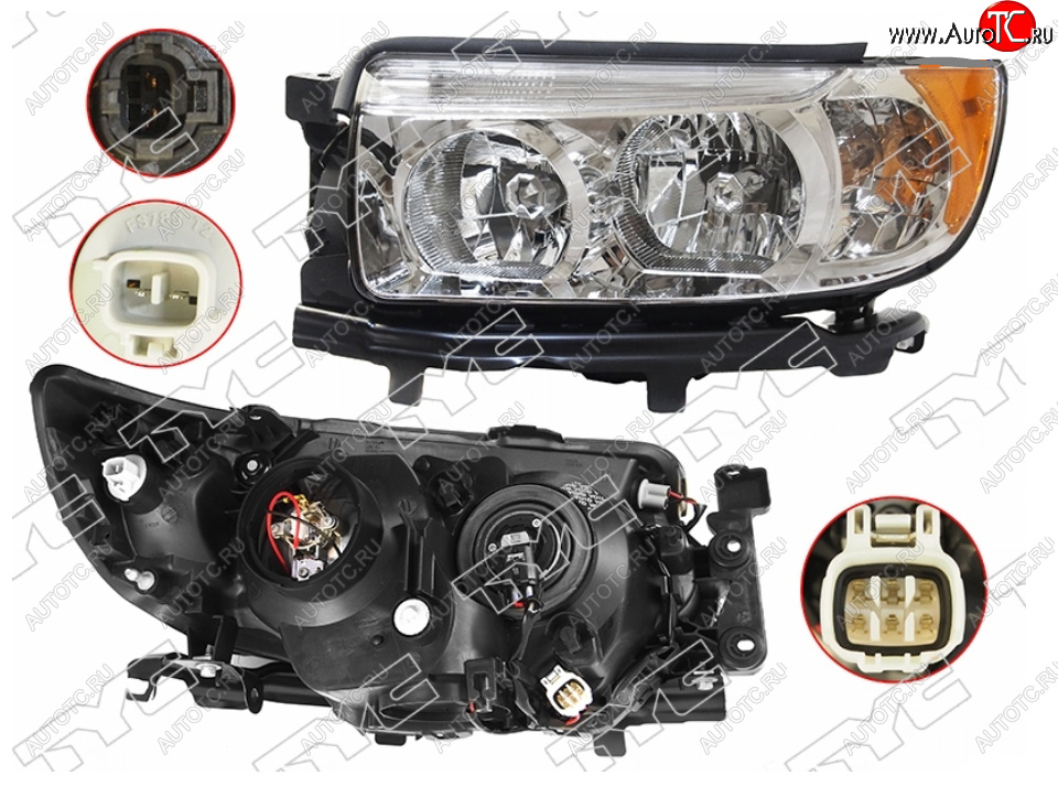 17 349 р. Левая фара (Евросвет) TYC  Subaru Forester  SG (2005-2008) рестайлинг  с доставкой в г. Вологда