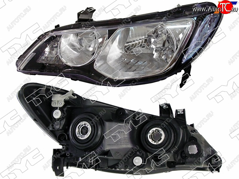 8 849 р. Левая фара (поворот голубой, евросвет) TYC Honda Civic FD седан дорестайлинг (2005-2008)  с доставкой в г. Вологда