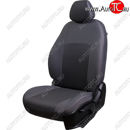 5 399 р. Чехлы сидений Lord Autofashion Дублин (жаккард, 60/40, раздельная задняя спинка, 3Г-образ. подголовника, без подлокотника) Лада Веста 2180 седан дорестайлинг (2015-2023) (Серый, Сеул серый)  с доставкой в г. Вологда
