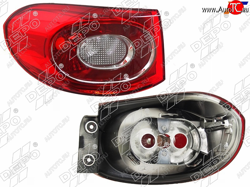 8 699 р. Левый фонарь задний DEPO Volkswagen Tiguan NF дорестайлинг (2006-2011)  с доставкой в г. Вологда