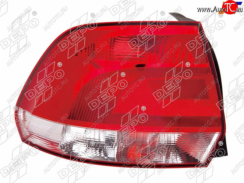 4 549 р. Левый фонарь задний DEPO  Volkswagen Polo  5 (2009-2015) седан дорестайлинг  с доставкой в г. Вологда