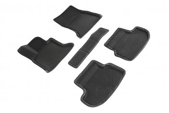 5 699 р. Коврики в салон EVA (3D, ромб, чёрные) Seintex BMW 5 серия F10 рестайлинг, седан (2013-2017)  с доставкой в г. Вологда. Увеличить фотографию 2