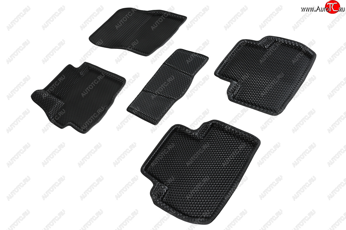 5 399 р. Коврики в салон EVA (3D, ромб, чёрные) Seintex CITROEN C-crosser (2007-2012)  с доставкой в г. Вологда