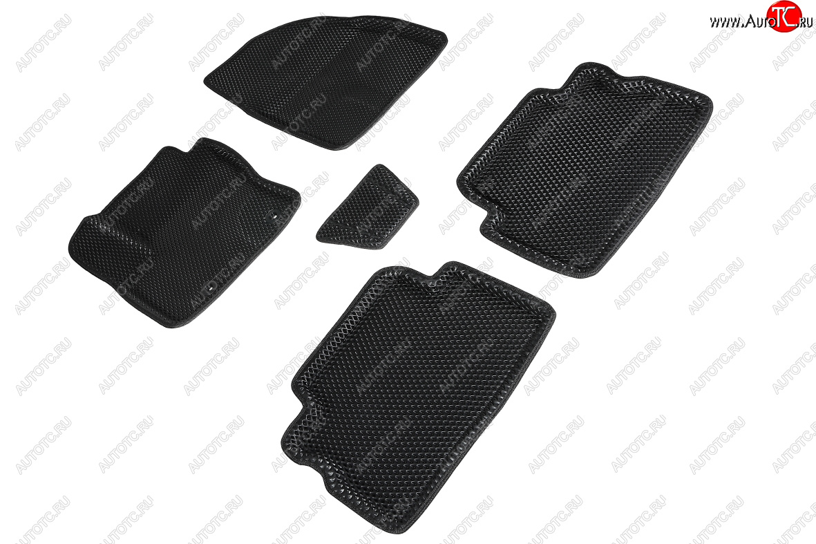 4 999 р. Коврики в салон EVA (3D, ромб, чёрные) Seintex Ford Kuga 1 (2008-2013)  с доставкой в г. Вологда