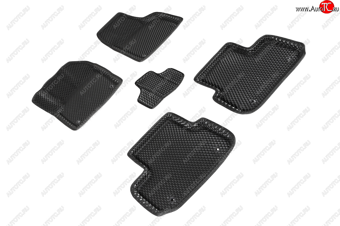 5 999 р. Коврики в салон EVA (3D, ромб, чёрные) Seintex Land Rover Discovery Sport L550 дорестайлинг (2014-2019)  с доставкой в г. Вологда