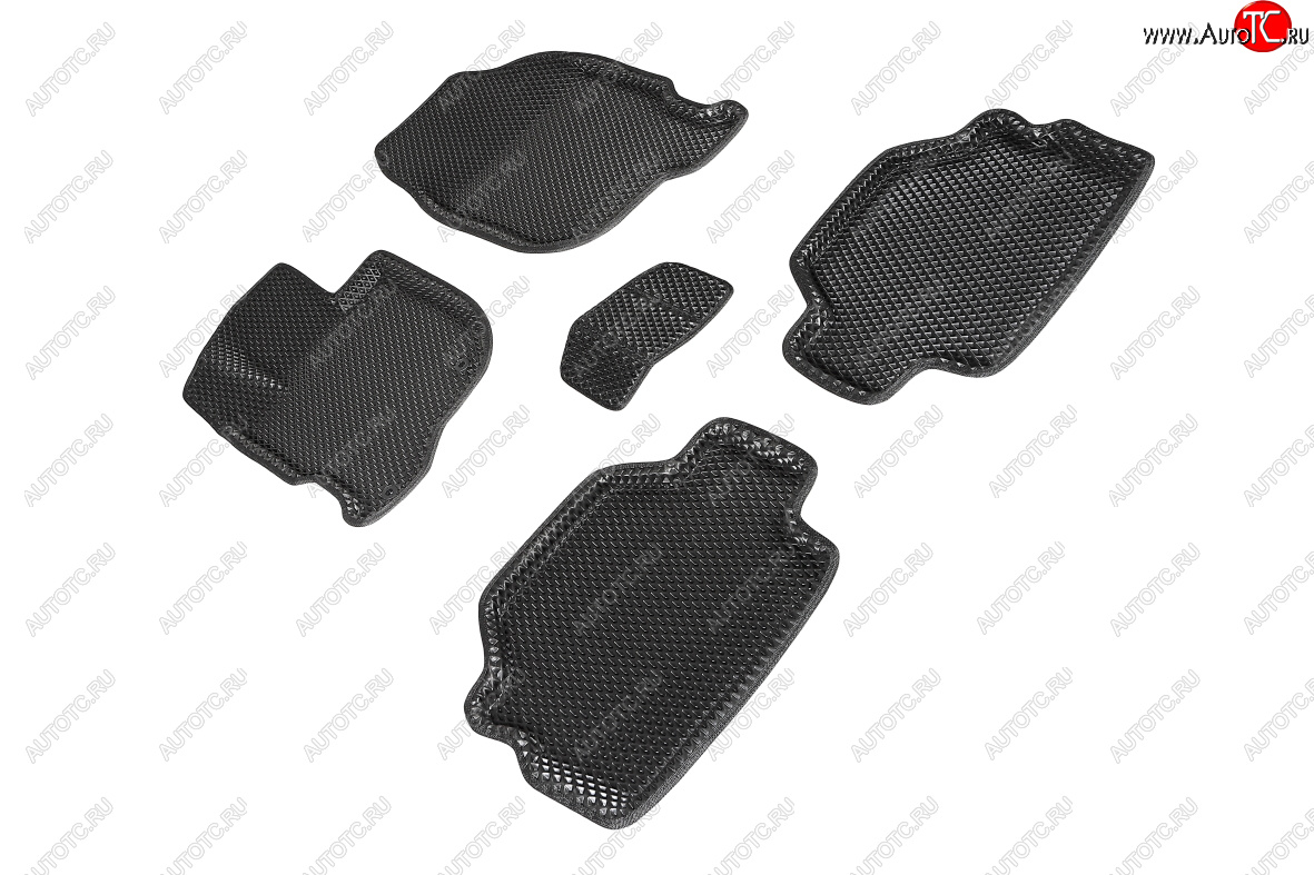 5 999 р. Коврики в салон EVA (3D, ромб, чёрные) Seintex Mitsubishi Pajero Sport PB дорестайлинг (2008-2013)  с доставкой в г. Вологда