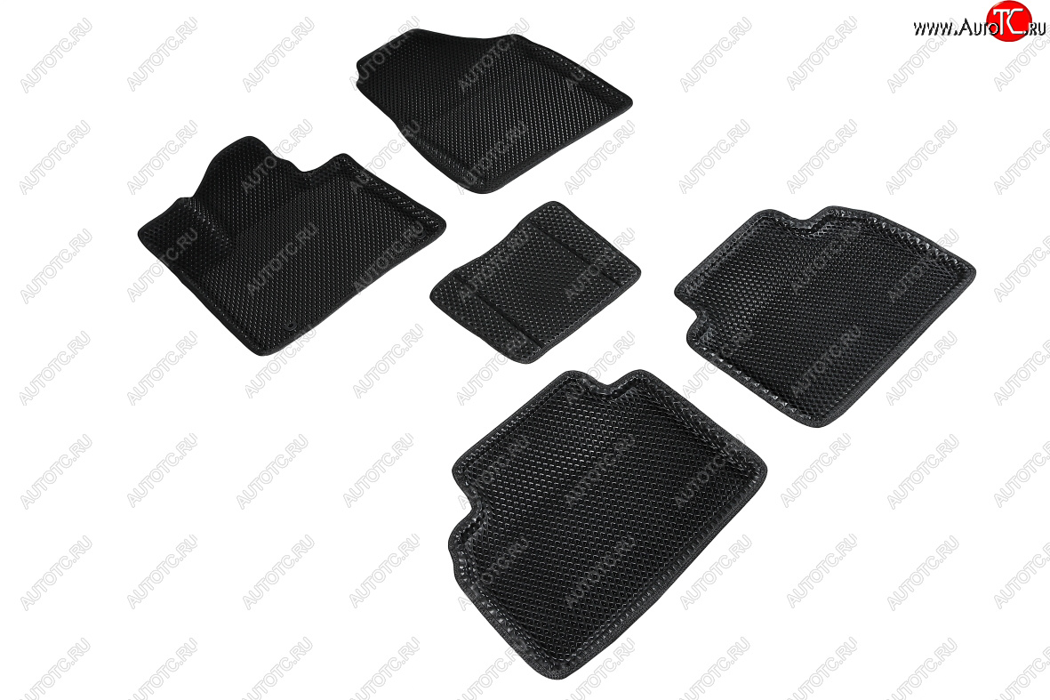 5 699 р. Коврики в салон EVA (3D, ромб, чёрные) Seintex Hyundai Tucson NX4 (2020-2022)  с доставкой в г. Вологда