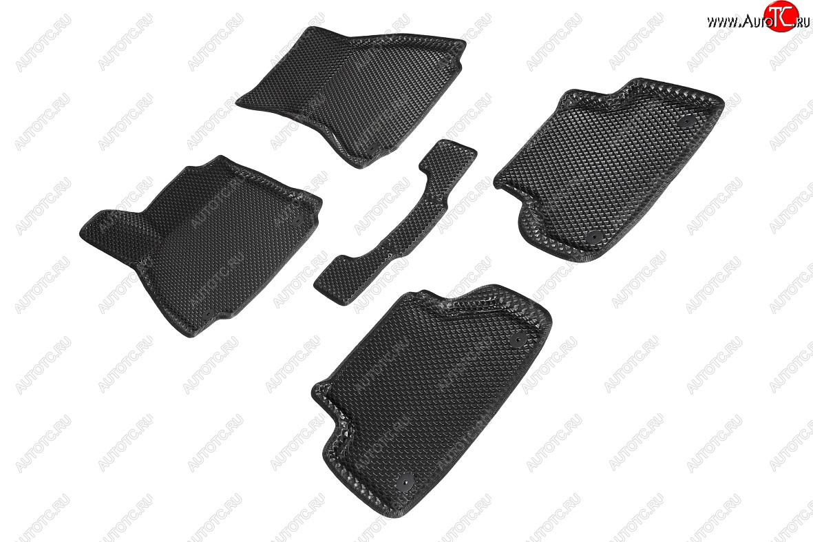5 699 р. Коврики в салон EVA (3D, ромб, чёрные) Seintex Audi A4 B9 дорестайлинг,седан (2016-2020)  с доставкой в г. Вологда