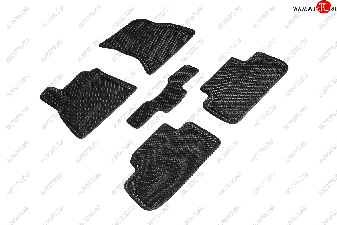 5 699 р. Коврики в салон EVA (3D, ромб, чёрные) Seintex Audi Q5 FY рестайлинг (2020-2022)  с доставкой в г. Вологда