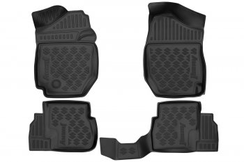 2 969 р. Коврики 3D в салон подходят для SUZUKI Jimny JB64 2018-, 4шт. (полиуретан)  Сузуки Джимни SUZUKI 990nf-78r61-000  с доставкой в г. Вологда. Увеличить фотографию 1