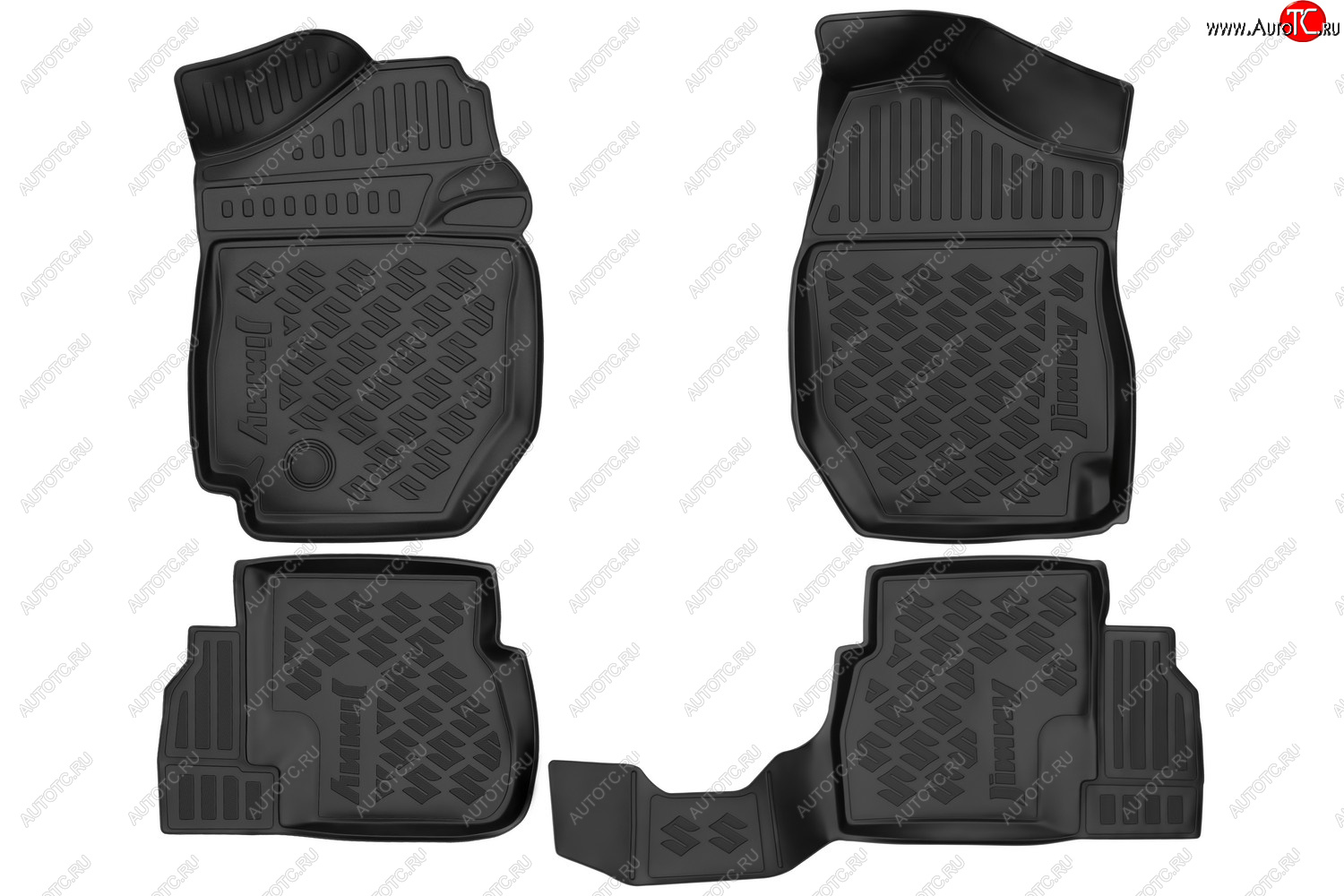 2 969 р. Коврики 3D в салон подходят для SUZUKI Jimny JB64 2018-, 4шт. (полиуретан)  Сузуки Джимни SUZUKI 990nf-78r61-000  с доставкой в г. Вологда