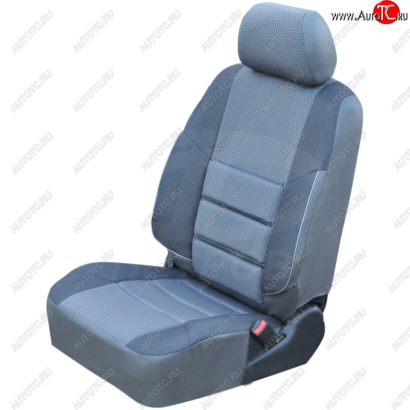 3 999 р. Чехлы сидений (экокожа-жаккард) Петров А10 Chevrolet Rezzo (2000-2008) (Серый)  с доставкой в г. Вологда