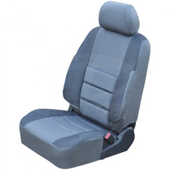 3 999 р. Чехлы сидений (экокожа-жаккард) Петров А10 Chevrolet Spark M300 дорестайлинг (2010-2015) (Серый)  с доставкой в г. Вологда. Увеличить фотографию 2