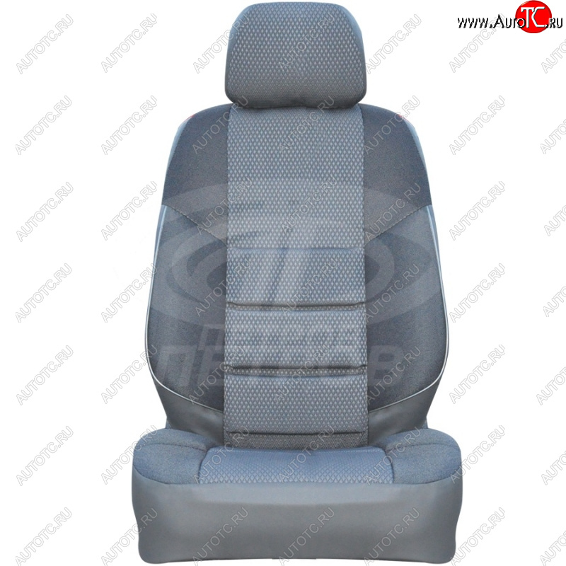 3 999 р. Чехлы сидений (экокожа-жаккард. 60/40) Петров А10 Renault Fluence дорестайлинг (2010-2012) (Серый)  с доставкой в г. Вологда