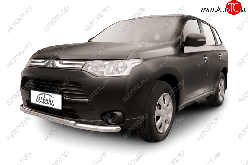 21 999 р. Защита переднего бампера двойная (диаметр 57+42 мм) Arbori Mitsubishi Outlander GF дорестайлинг (2012-2014)  с доставкой в г. Вологда