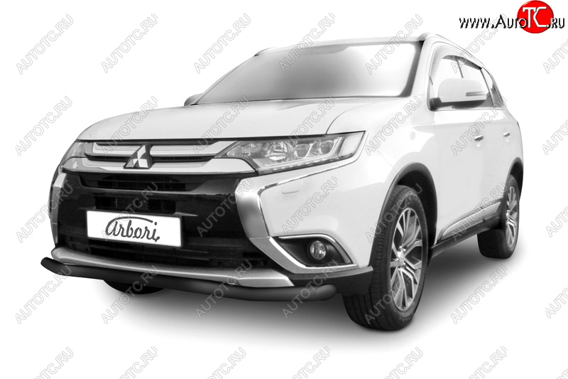 13 999 р. Защита переднего бампера (диаметр 57 мм) Arbori Mitsubishi Outlander GF 2-ой рестайлинг (2015-2018)  с доставкой в г. Вологда