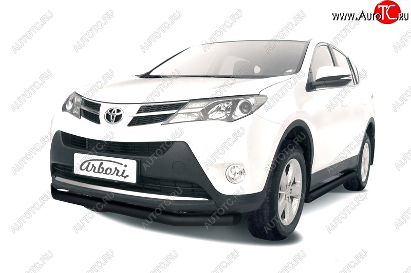 10 549 р. Защита переднего бампера (диаметр 76 мм) Arbori Toyota RAV4 XA40 5 дв. дорестайлинг (2012-2015)  с доставкой в г. Вологда