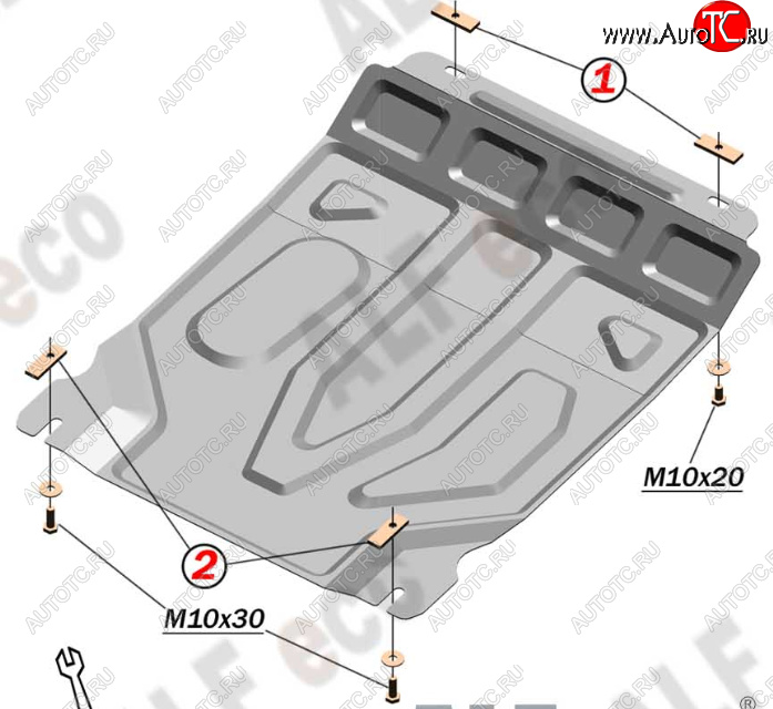 10 999 р. Защита картера двигателя и КПП Alfeco  Chevrolet Lanos  T100 (2002-2017) седан (Алюминий 4 мм)  с доставкой в г. Вологда