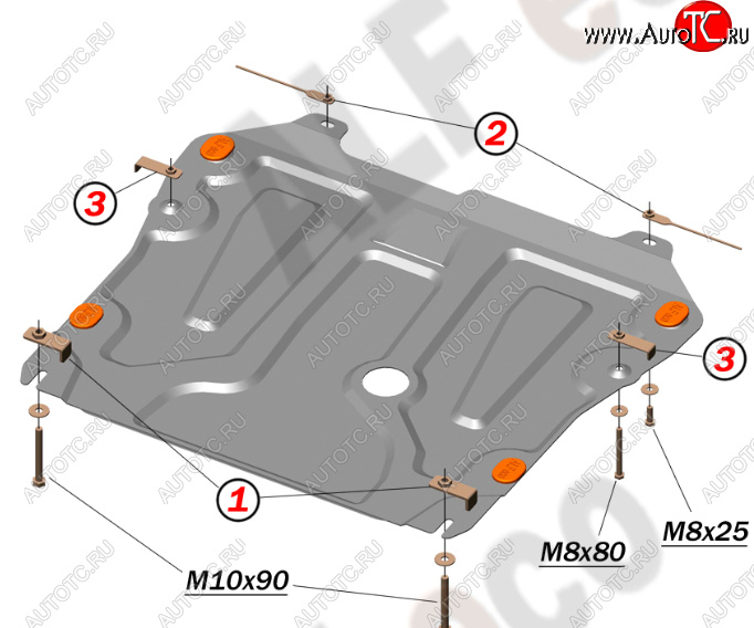 12 599 р. Защита картера двигателя и КПП Alfeco  Chevrolet Cruze ( J300,  J305,  J308) (2009-2015) седан дорестайлинг, хэтчбек дорестайлинг, седан рестайлинг, универсал рестайлинг, хэтчбек рестайлинг (Алюминий 4 мм)  с доставкой в г. Вологда