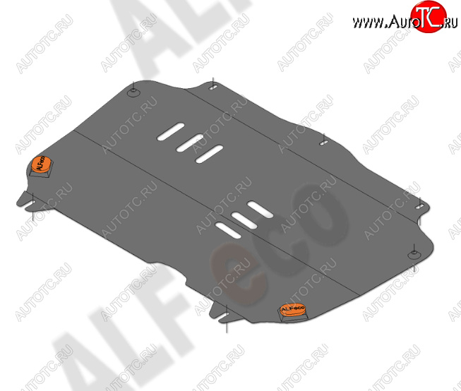 9 649 р. Защита картера двигателя и КПП Alfeco  Chevrolet Spark  M300 (2010-2015) дорестайлинг (Алюминий 4 мм)  с доставкой в г. Вологда