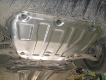 15 499 р. Защита картера двигателя и КПП Alfeco  Ford Focus  3 (2010-2019) универсал дорестайлинг, хэтчбэк дорестайлинг, седан дорестайлинг, седан рестайлинг, универсал рестайлинг, хэтчбэк рестайлинг (Алюминий 4 мм)  с доставкой в г. Вологда. Увеличить фотографию 2