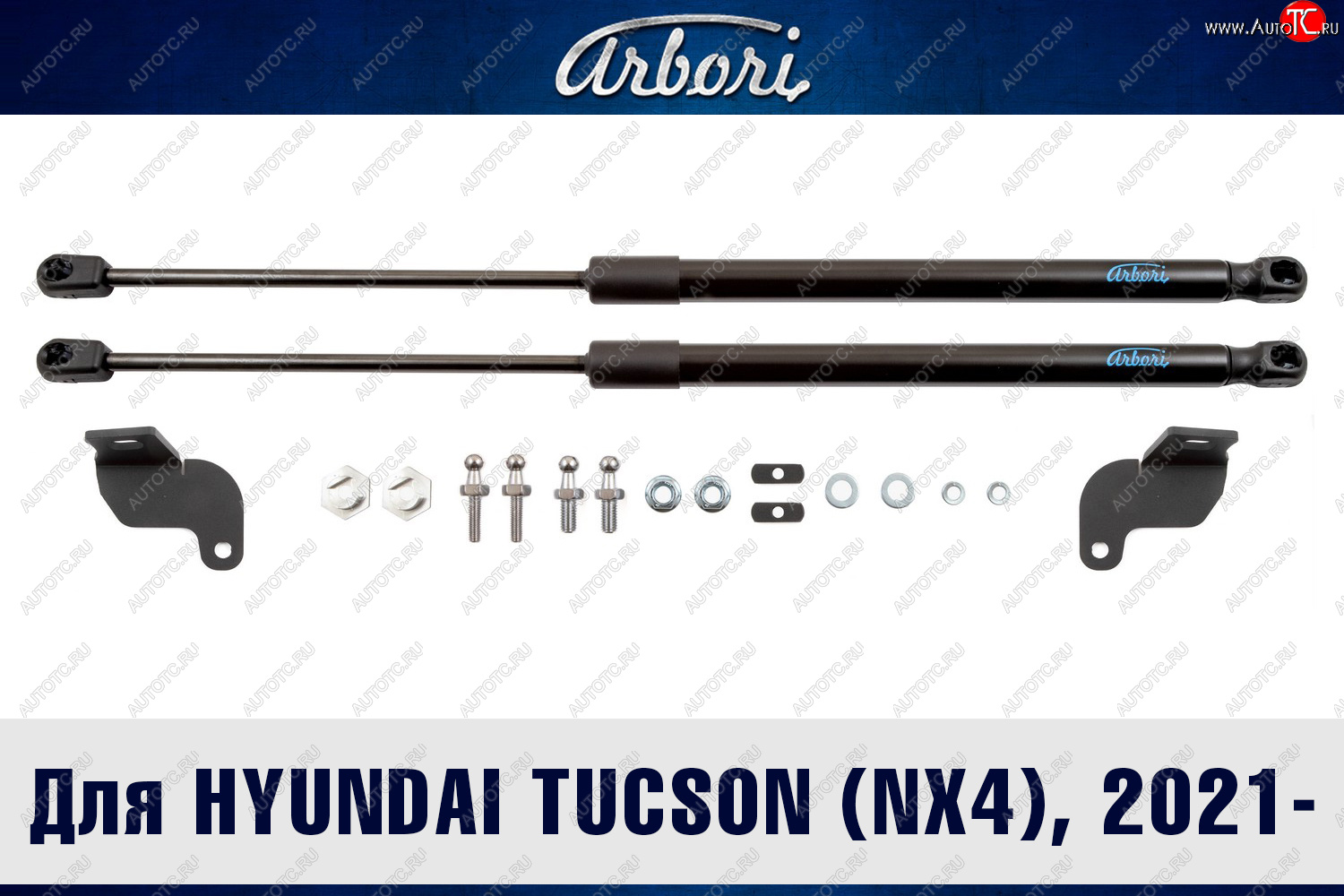 3 499 р. Упоры капота Arbori Hyundai Tucson NX4 (2020-2022)  с доставкой в г. Вологда