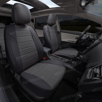 13 849 р. Чехлы на сиденья (экокожа, 40/60) Автопилот Audi A3 8P1 хэтчбэк 3 дв. дорестайлинг (2003-2005) (черный/темно-серый)  с доставкой в г. Вологда. Увеличить фотографию 6