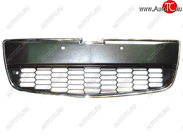 1 899 р. Решётка в передний бампер (с хром молдингом) BodyParts  Chevrolet Aveo  T300 (2011-2015) седан, хэтчбек  с доставкой в г. Вологда