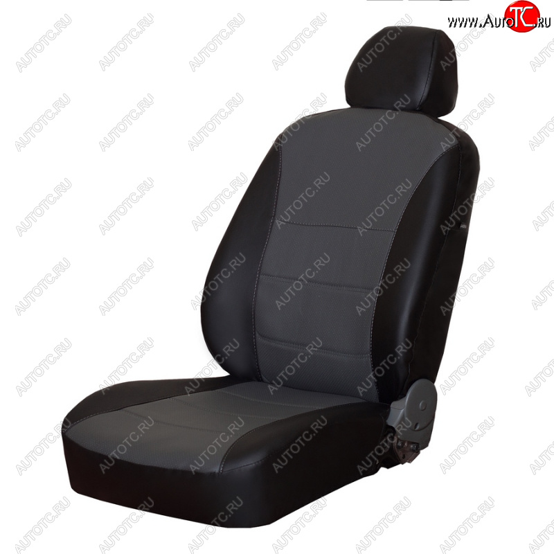 5 699 р. Чехлы сидений (экокожа) ПЕТРОВ Орегон Toyota RAV4 XA305 5 дв. дорестайлинг (2005-2009) (черный/серый)  с доставкой в г. Вологда