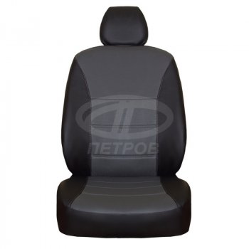 5 699 р. Чехлы сидений (экокожа) ПЕТРОВ Орегон Toyota RAV4 XA305 5 дв. дорестайлинг (2005-2009) (черный/серый)  с доставкой в г. Вологда. Увеличить фотографию 2