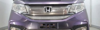 Защитная сетка в решетку радиатора (ячейка 3х7 мм) Стрелка11 Стандарт Honda StepWagon  5 RP1,RP2, RP3, RP4 (2015-2017) минивэн дорестайлинг (хром)