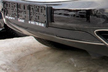 4 999 р. Защитная сетка в бампер (ячейка 4х10 мм, с датчиком FCW) Alfeco Премиум  INFINITI FX37  S51 (2008-2013) дорестайлинг, рестайлинг (Чёрная)  с доставкой в г. Вологда. Увеличить фотографию 3