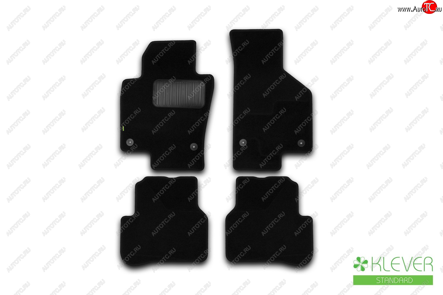 12 799 р. Комплект ковриков в салон (чёрные, текстиль) Klever Standard Volkswagen Passat B7 седан (2010-2015)  с доставкой в г. Вологда