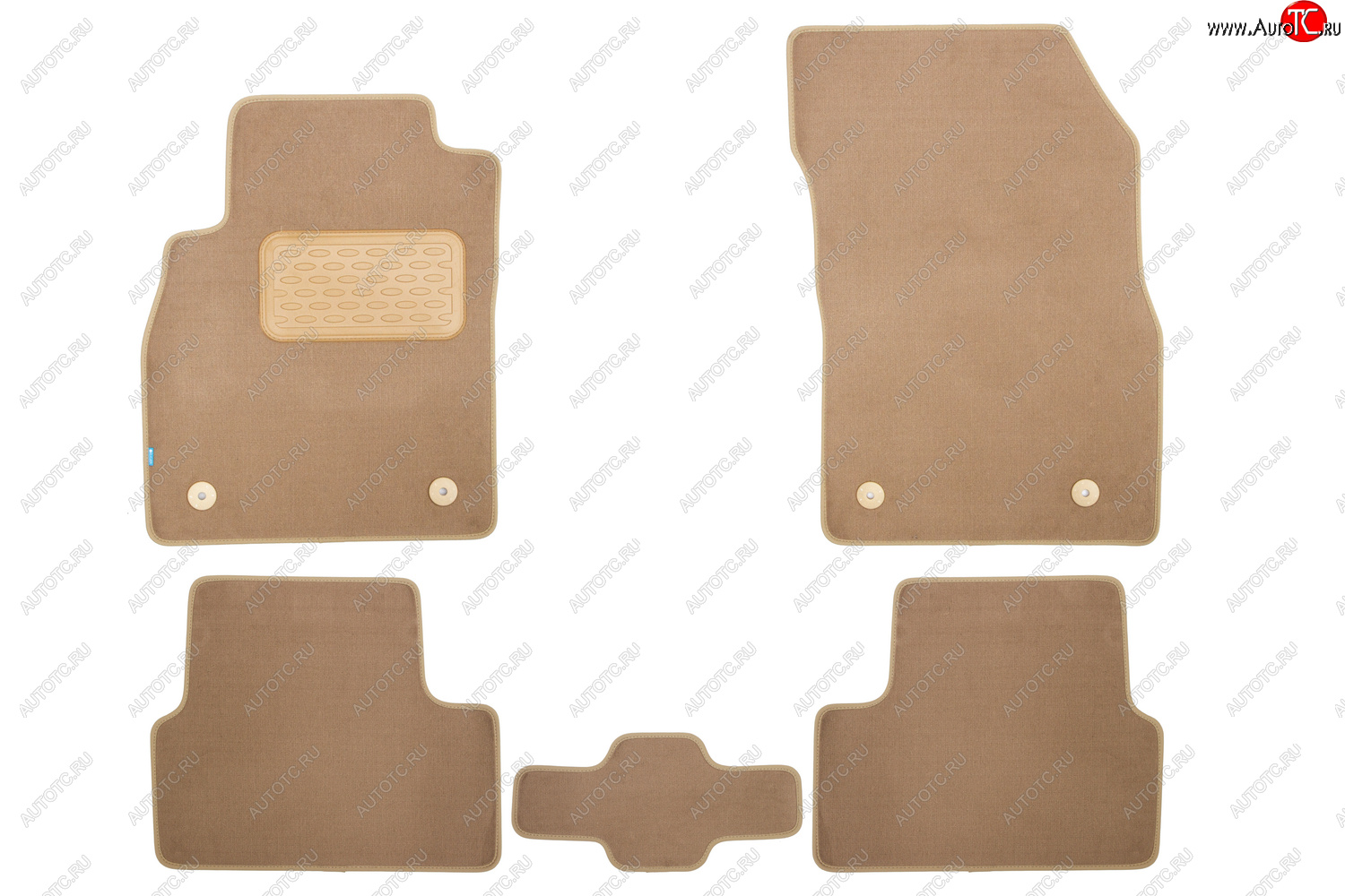 429 р. Коврики в салон Klever Premium CHEVROLET Cruze 2009-2012, 2012-2015, сед., хб., 5 шт. (текстиль, беж Klever klever04081322112kh  с доставкой в г. Вологда