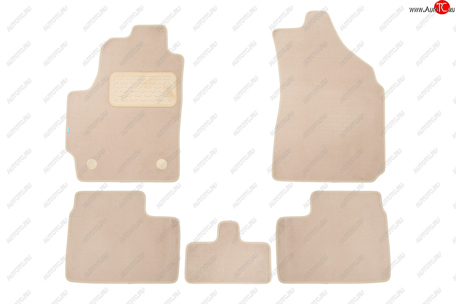 419 р. Коврики в салон Klever Premium DAEWOO Matiz 1998-2000, хб., 5 шт. (текстиль, бежевые)  Деу Матиз Klever klever04110422112kh  с доставкой в г. Вологда