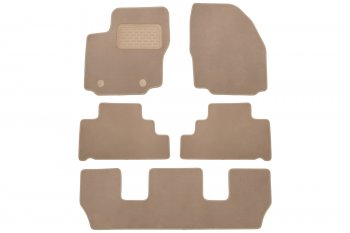 499 р. Коврики в салон Klever Premium FORD Galaxy 2006-2010, 2010-2015, мв., 5 шт. (текстиль, бежевые)  Фо Klever klever04162222112kh  с доставкой в г. Вологда. Увеличить фотографию 1